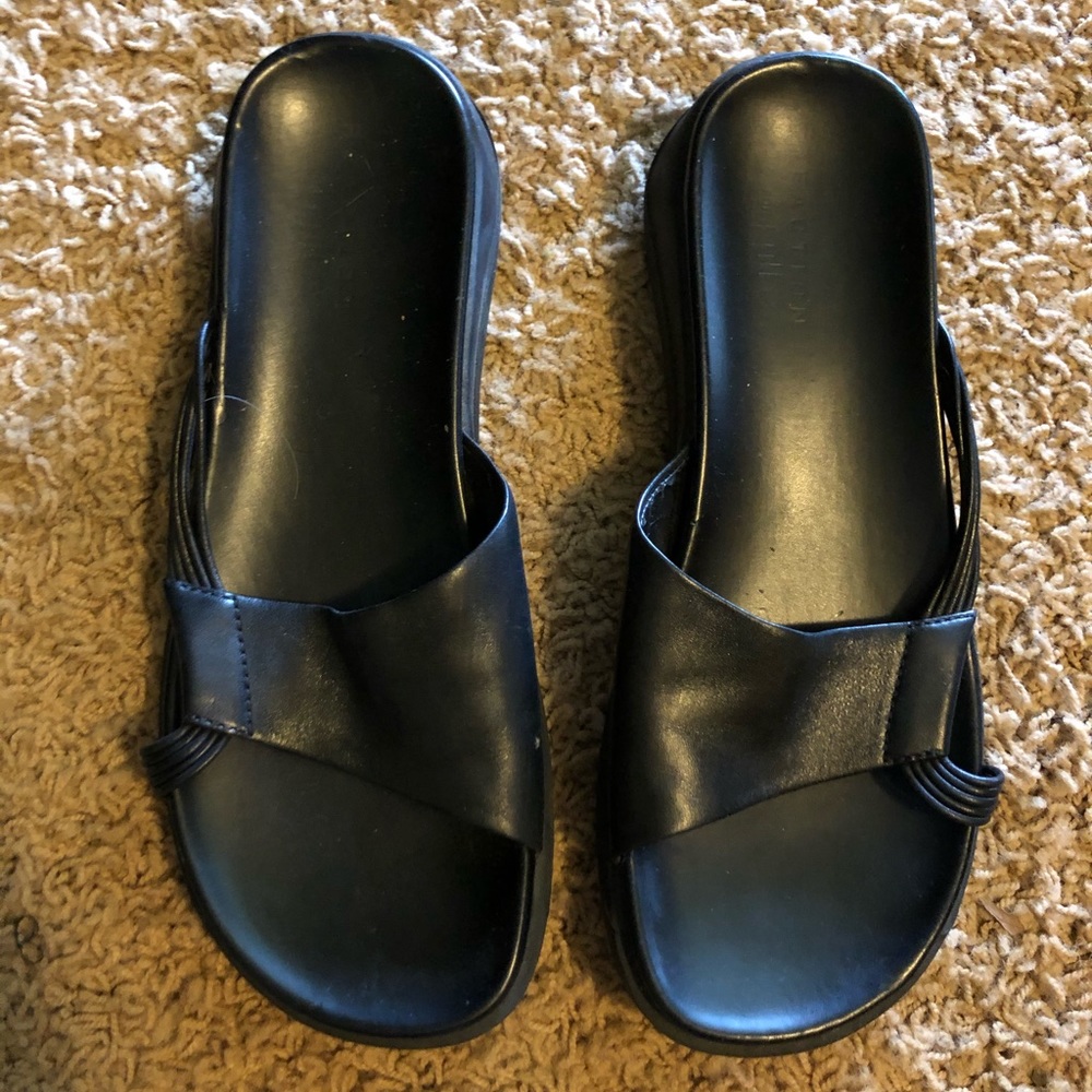 REACTION for J.Jill Black Slide Sandals 7M